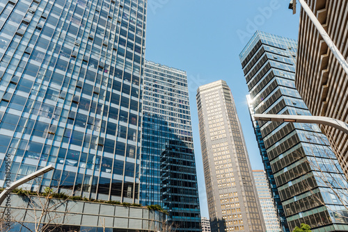 modern business buildings in financial district in city of China.