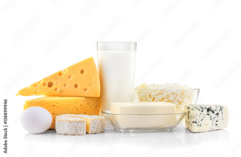 Fresh dairy products on table Fresh dairy products on table