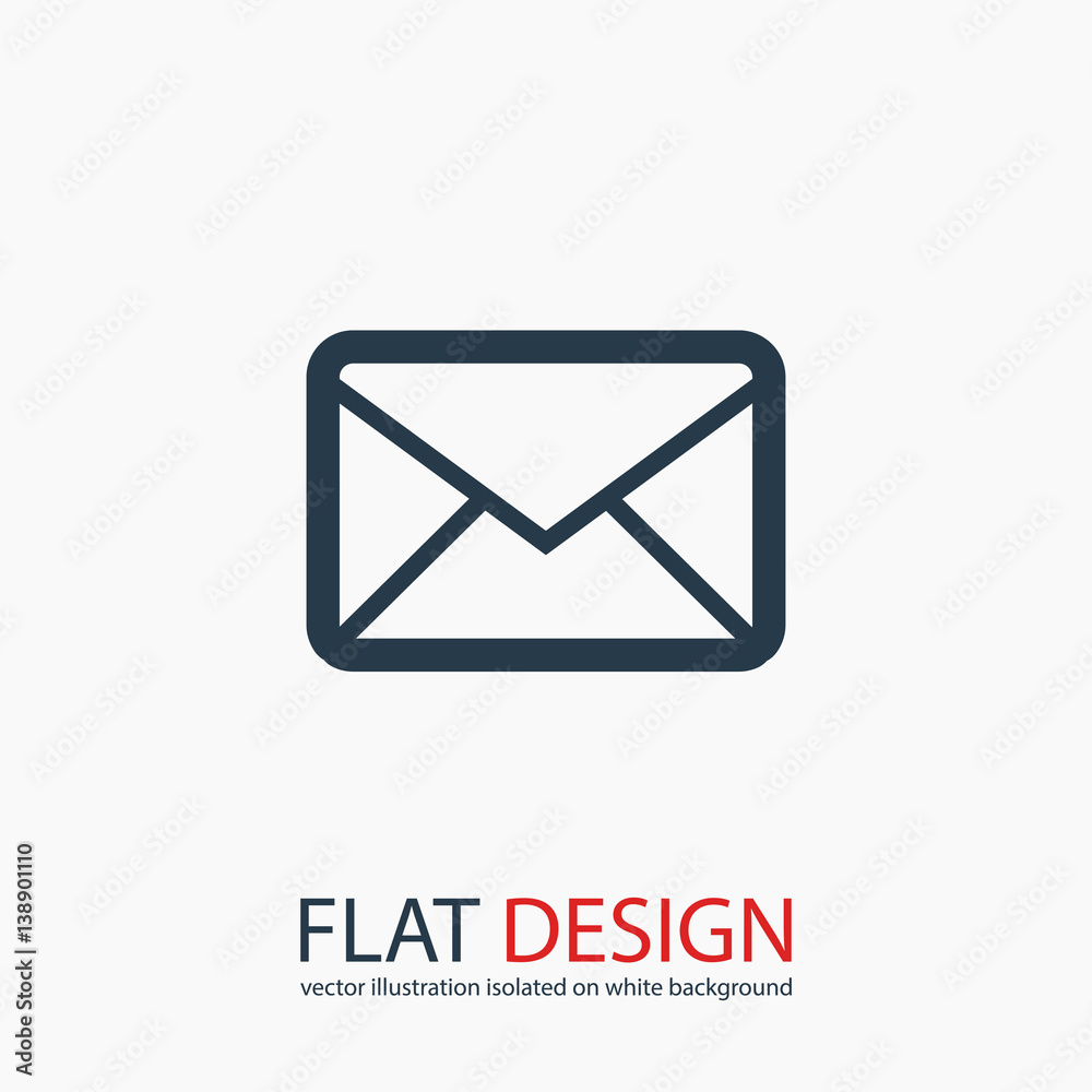 Envelope Mail icon, vector illustration. Flat design style Envelope Mail icon, vector illustration. Flat design style