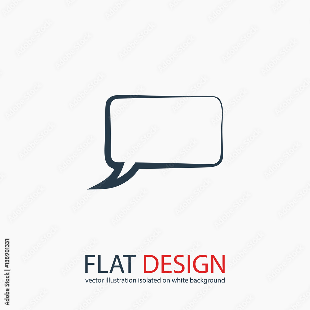 Naklejka premium Speech bubble icons black icon, vector illustration. Flat design style