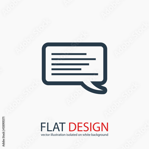 Icon of dialog, vector illustration. Flat design style