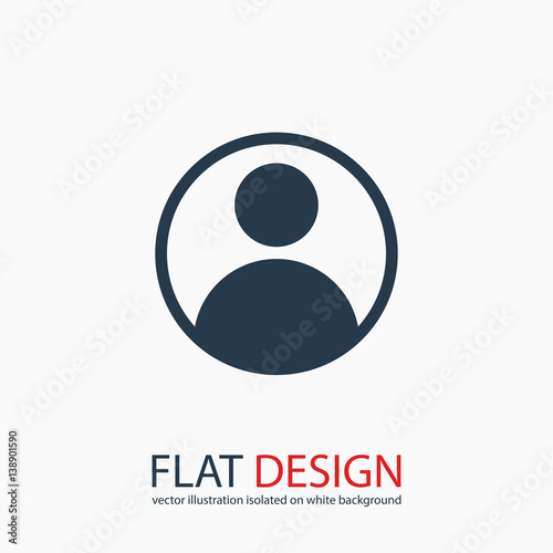 user icon, vector illustration. Flat design style