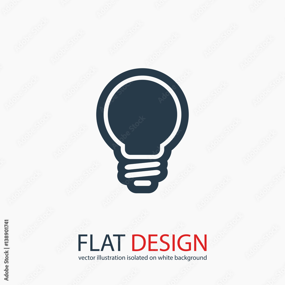 Light bulb icon, vector illustration. Flat design style Light bulb icon, vector illustration. Flat design style