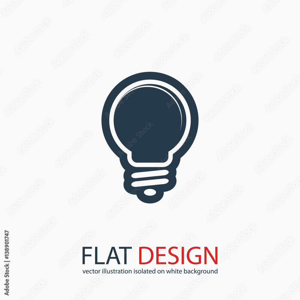 Light bulb icon, vector illustration. Flat design style Light bulb icon, vector illustration. Flat design style