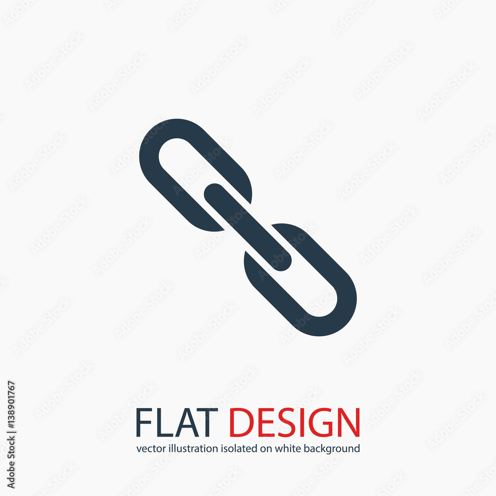 chain link icon, vector illustration. Flat design style chain link icon, vector illustration. Flat design style
