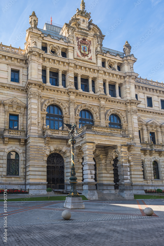 The Biscay Foral Delegation Palace in the Basque city Bilbao is a eclectic mansion, built between 1890 and 1900. It is the seat of the executive branch of Government of Biscay The Biscay Foral Delegation Palace in the Basque city Bilbao is a eclectic mansion, built between 1890 and 1900. It is the seat of the executive branch of Government of Biscay