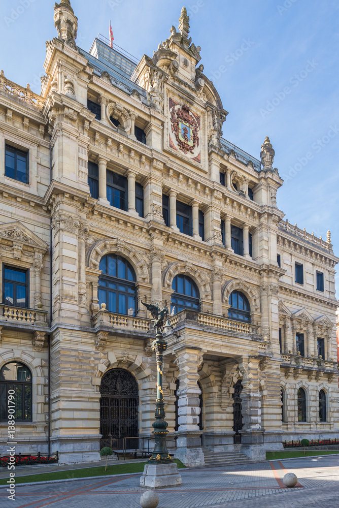 The Biscay Foral Delegation Palace in the Basque city Bilbao is a eclectic mansion, built between 1890 and 1900. It is the seat of the executive branch of Government of Biscay