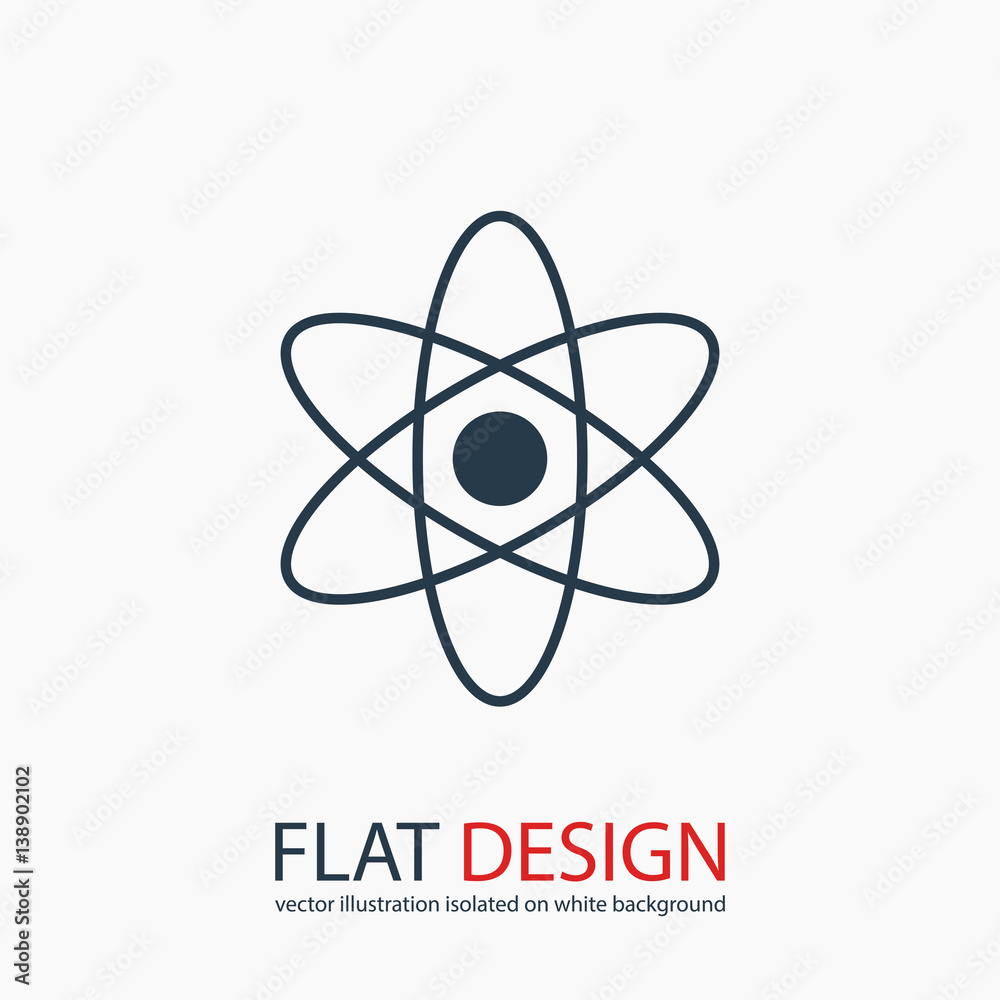 abstract physics science model icon, vector illustration. Flat design style abstract physics science model icon, vector illustration. Flat design style