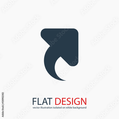 up arrow icon, vector illustration. Flat design style