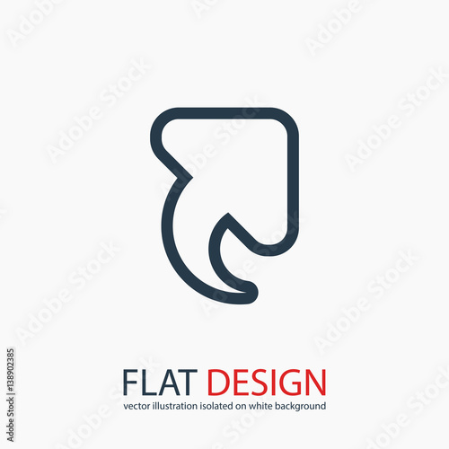 up arrow icon, vector illustration. Flat design style