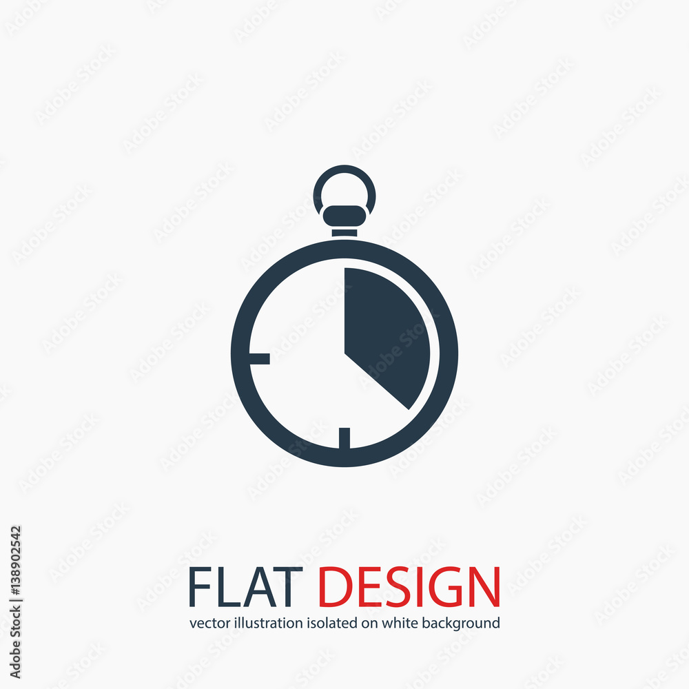stopwatch icon, vector illustration. Flat design style stopwatch icon, vector illustration. Flat design style