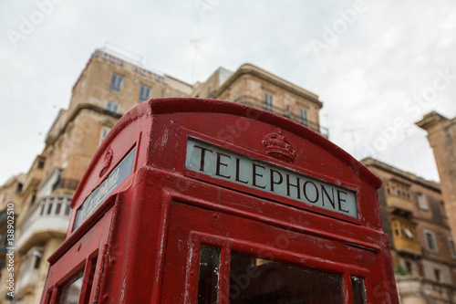 old style phone booth malta