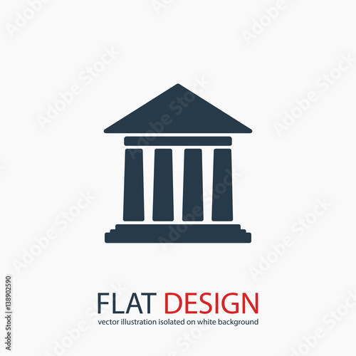Historical building  icon, vector illustration. Flat design style 