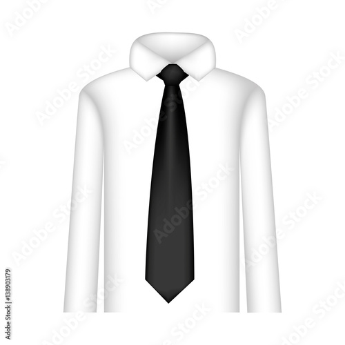 black tie with shirt icon, vector illustraction design image