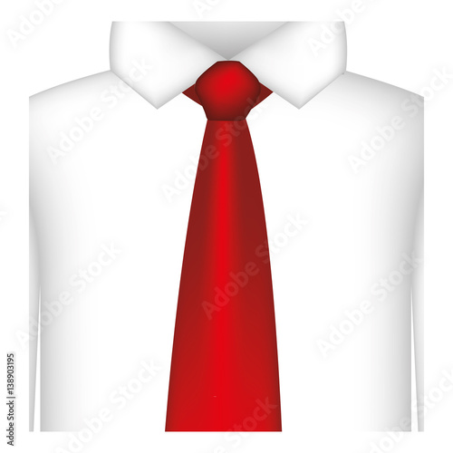 red tie with shirt icon, vector illustraction design image