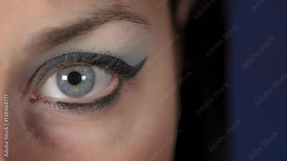 wonderful blue eye of young woman- macro wonderful blue eye of young woman- macro