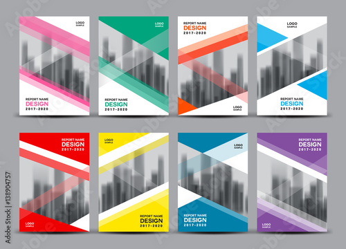 Business vector set, Brochure template layout, cover design, annual report, magazine ads, Book, polygon, book, flyer in A4