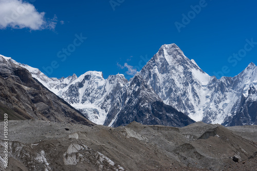 Gasherbrum massif mountain, Karakorum mountain range, K2 trek, Pakistan photo