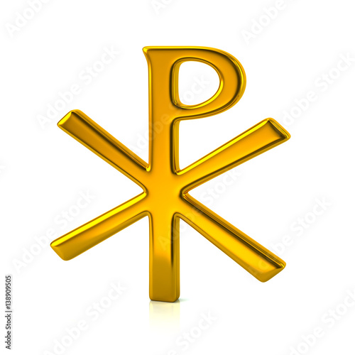 Fotografija Golden chi rho christian symbol