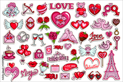 Sticker collection for Valentine Love object