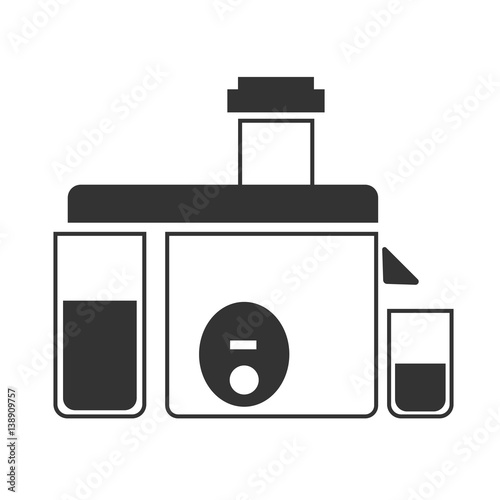 A gray juicer icon. This illustration shows a flat icon for web.