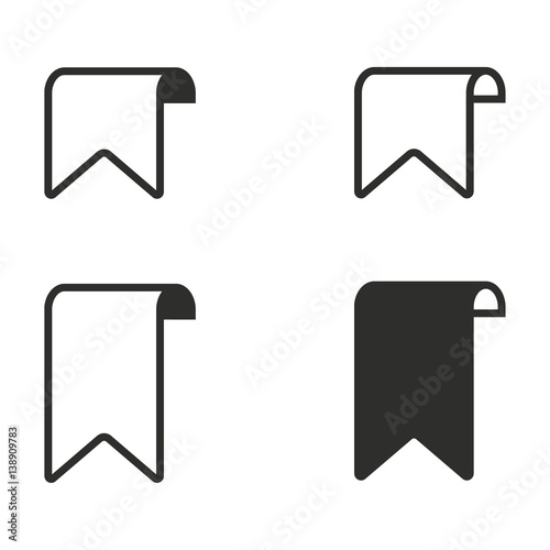Bookmark icon set.