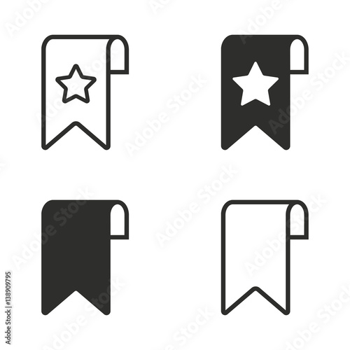 Bookmark icon set.