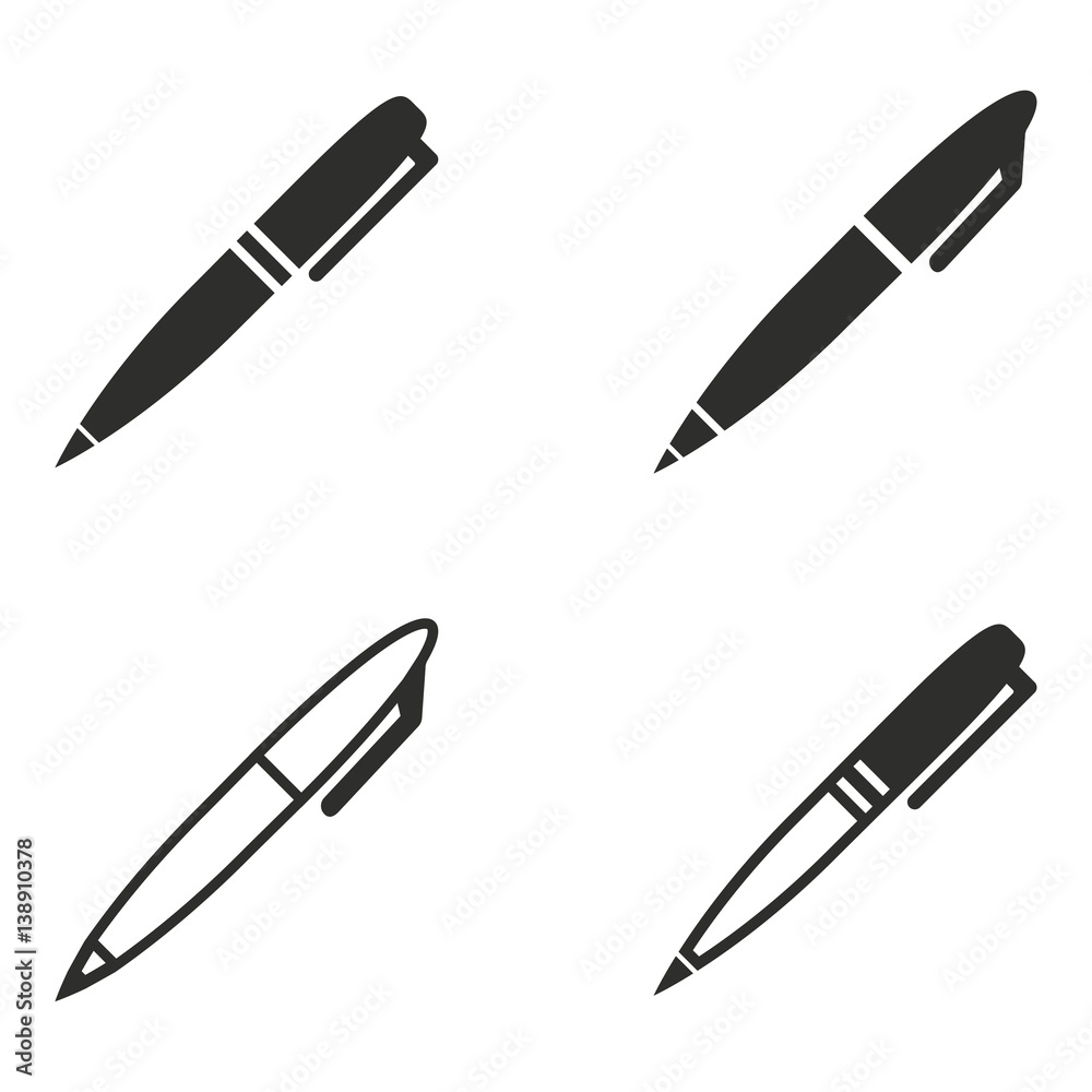 Pen icon set. Pen icon set.