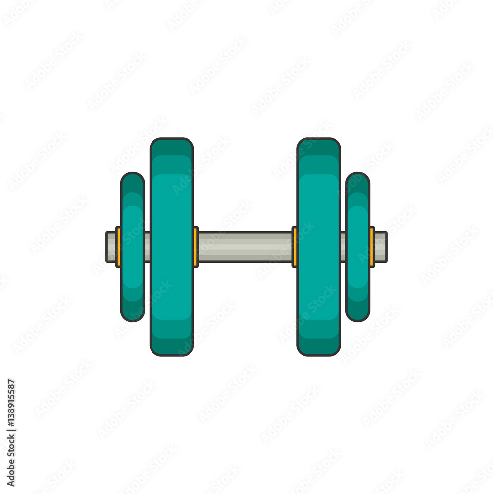Dumbbell flat vector Dumbbell flat vector