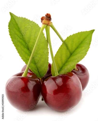 Slika na platnu Cherry on white background