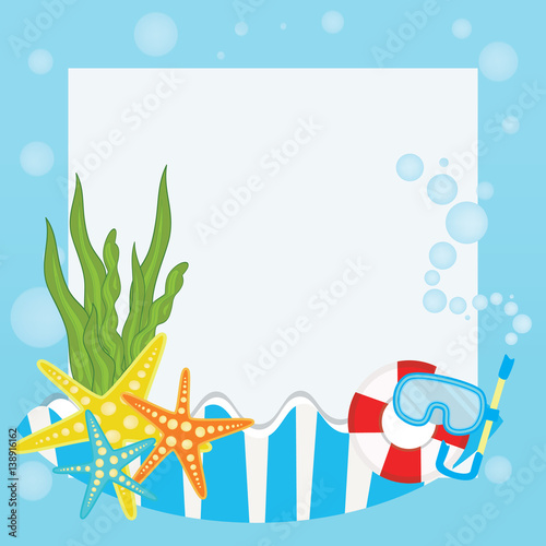 Summer logo background vector illustration.