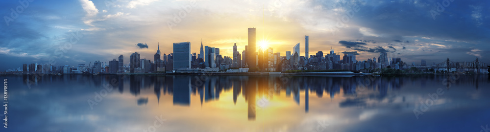 Naklejka premium Panoramę Nowego Jorku