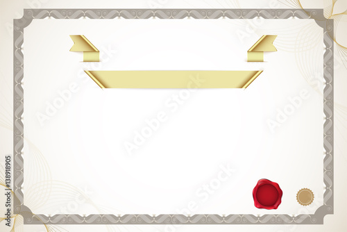 Blank diploma and certificate template background. vector illustration.