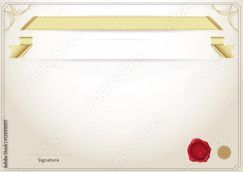Blank diploma and certificate template background. vector illustration.