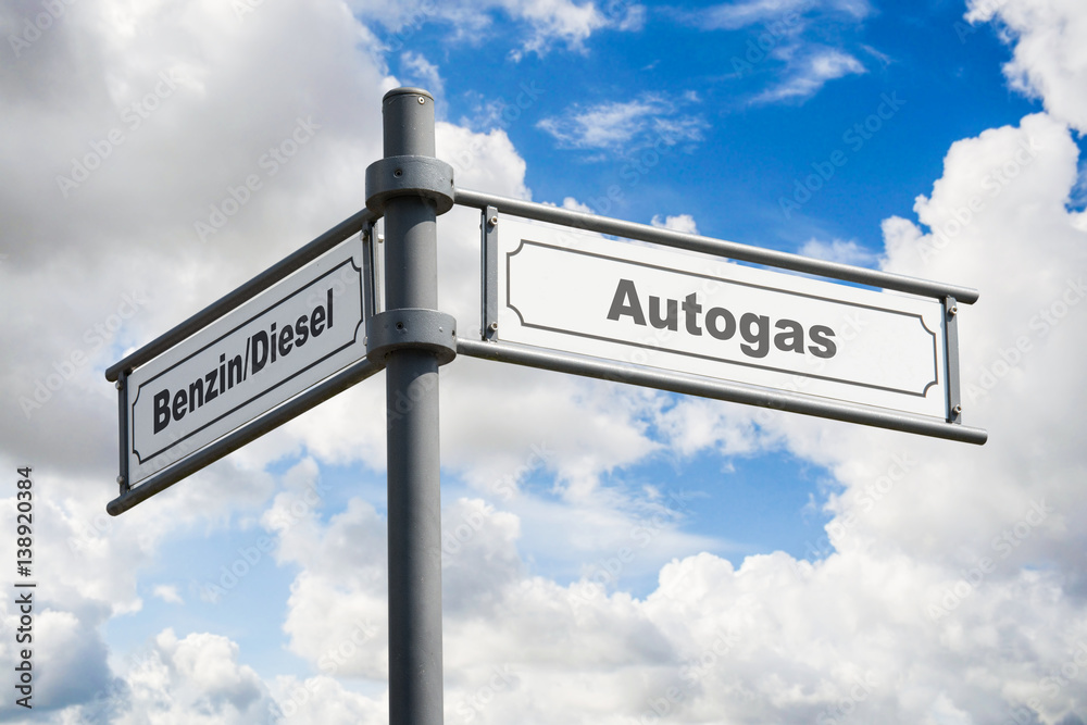 Fototapeta premium Schild 162 - Autogas