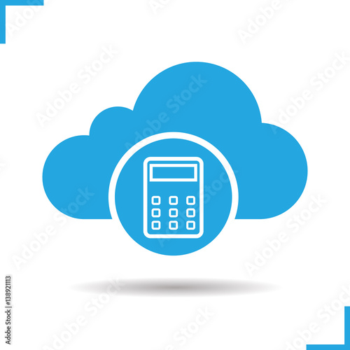Cloud storage space price calculation icon