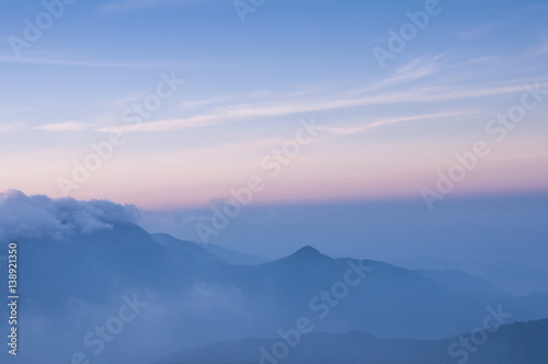 Landscape mountain and cloud with sun light morning time. © ZhouEka