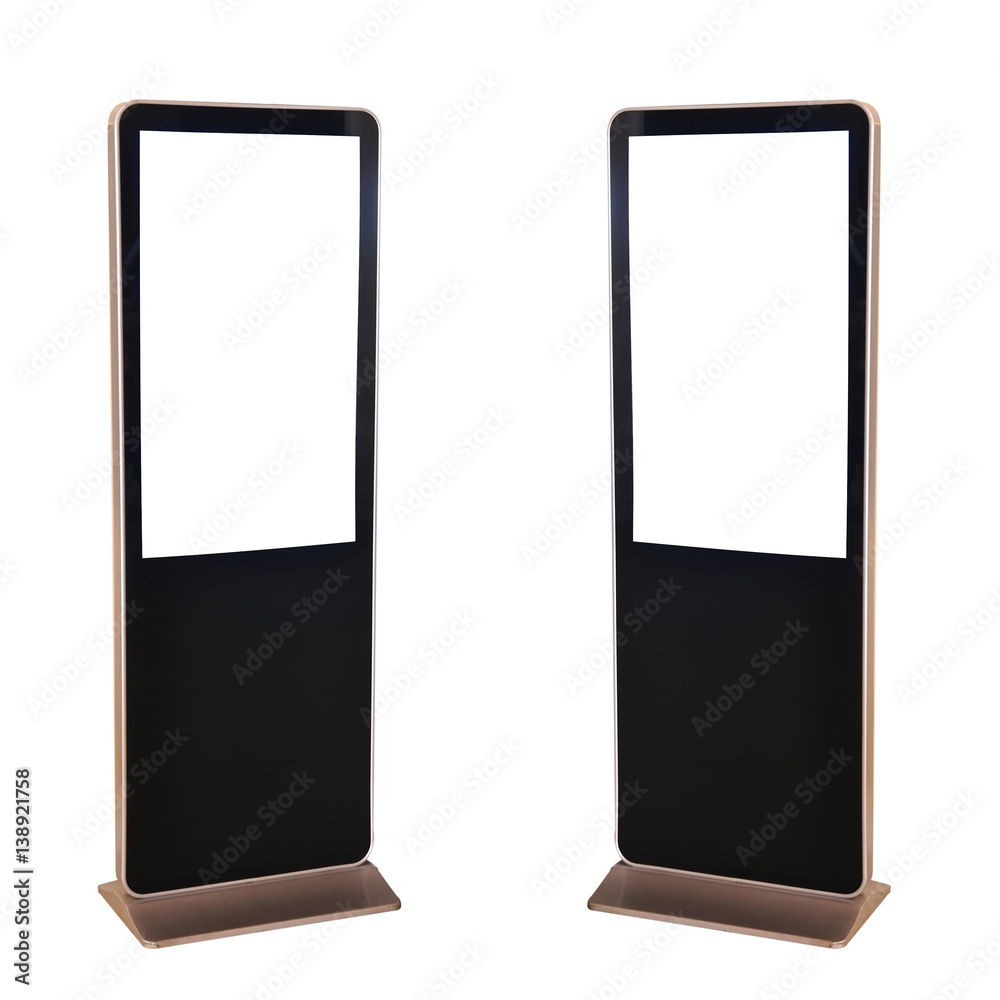 Standing LED advertising board on white background. Standing LED advertising board on white background.