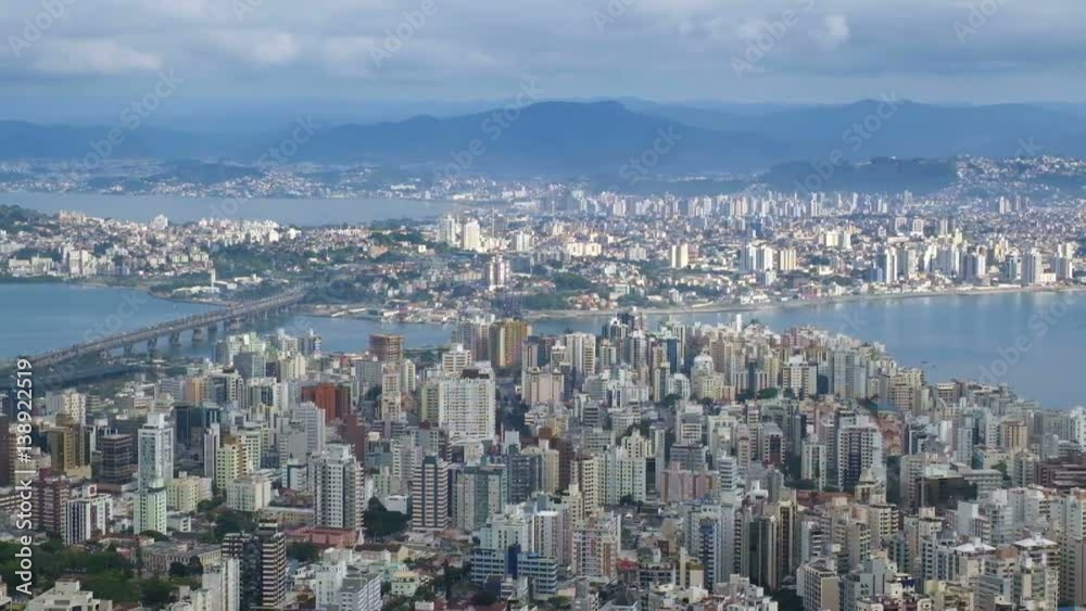 skyline of bay of Florianopolis in Brazil
skyline of bay of Florianopolis in Brazil