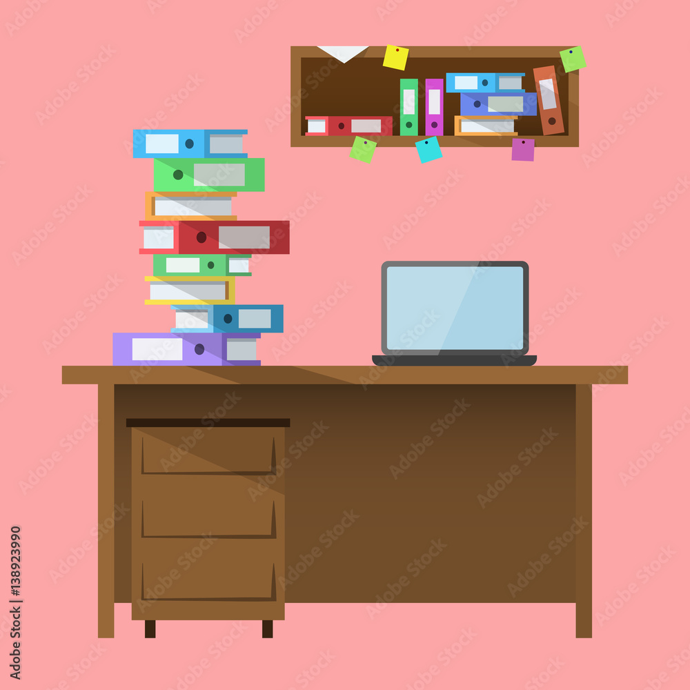 Office workspace illustration Office workspace illustration