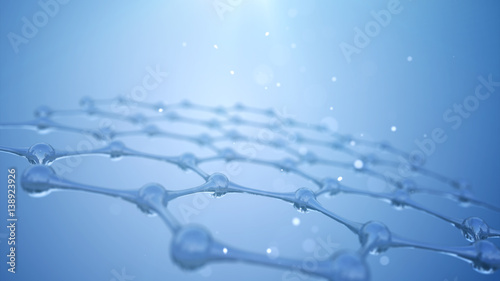The blue molecule grid