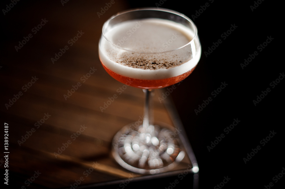 close up blurred cocktail