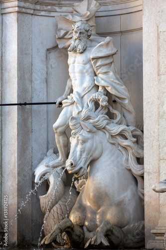  View of the old Horse Well at the Kapitelplatz Square in Salzburg,  Austria. photo