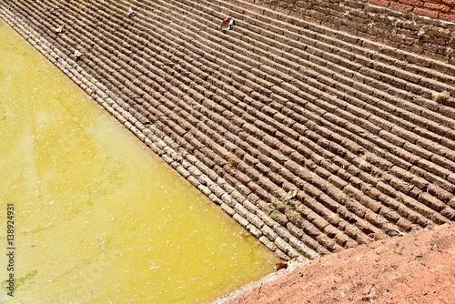 Naga Pond at Phrathat Bang Phuan Temple in Nong Khai Province, Thailand photo