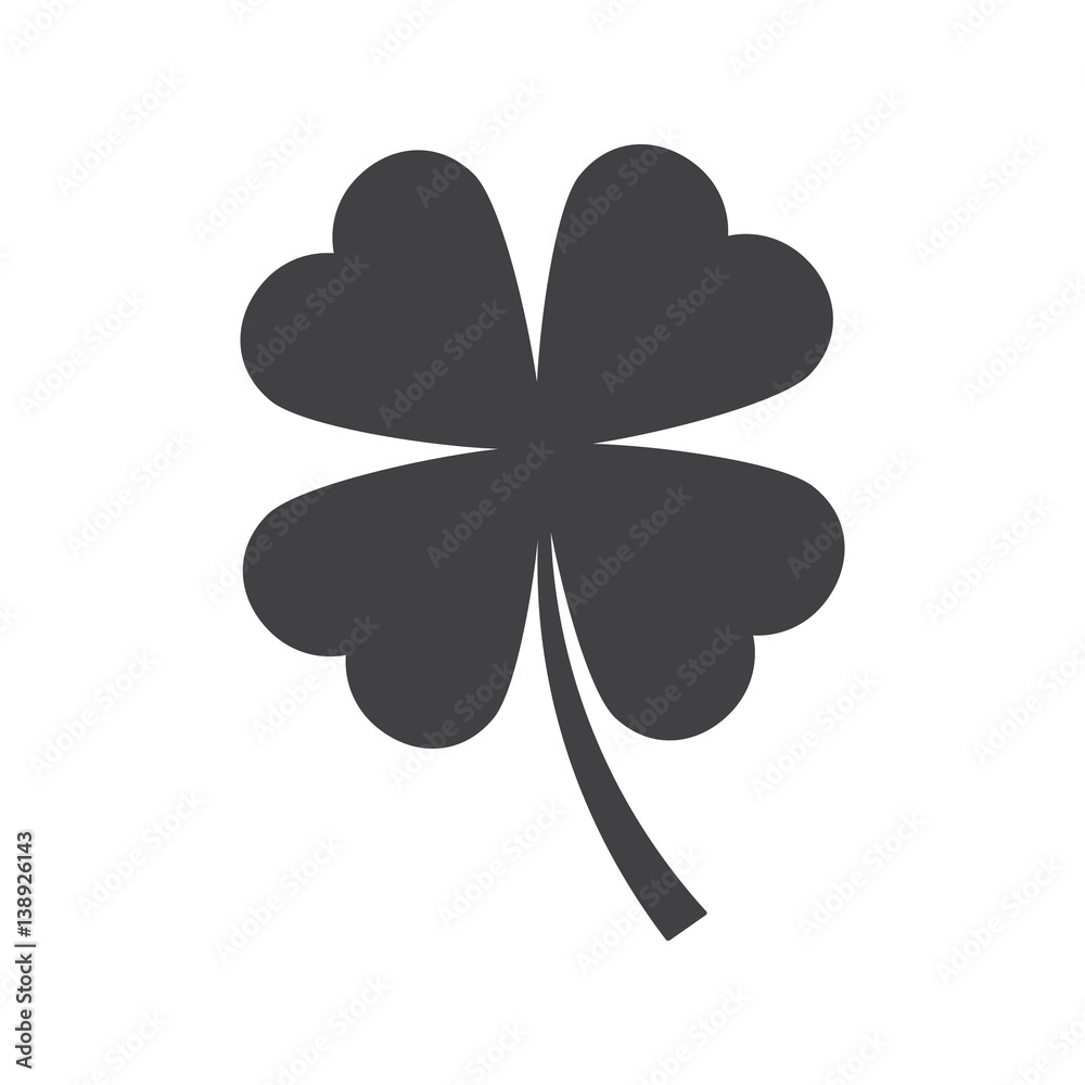 Leaf clover sign vector icon. Saint patrick symbol. Ecology concept. Flat design style. Leaf clover sign vector icon. Saint patrick symbol. Ecology concept. Flat design style.