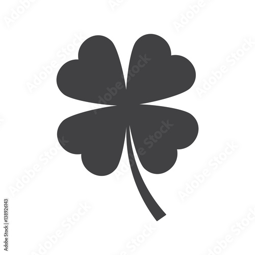 Photo Leaf clover sign vector icon