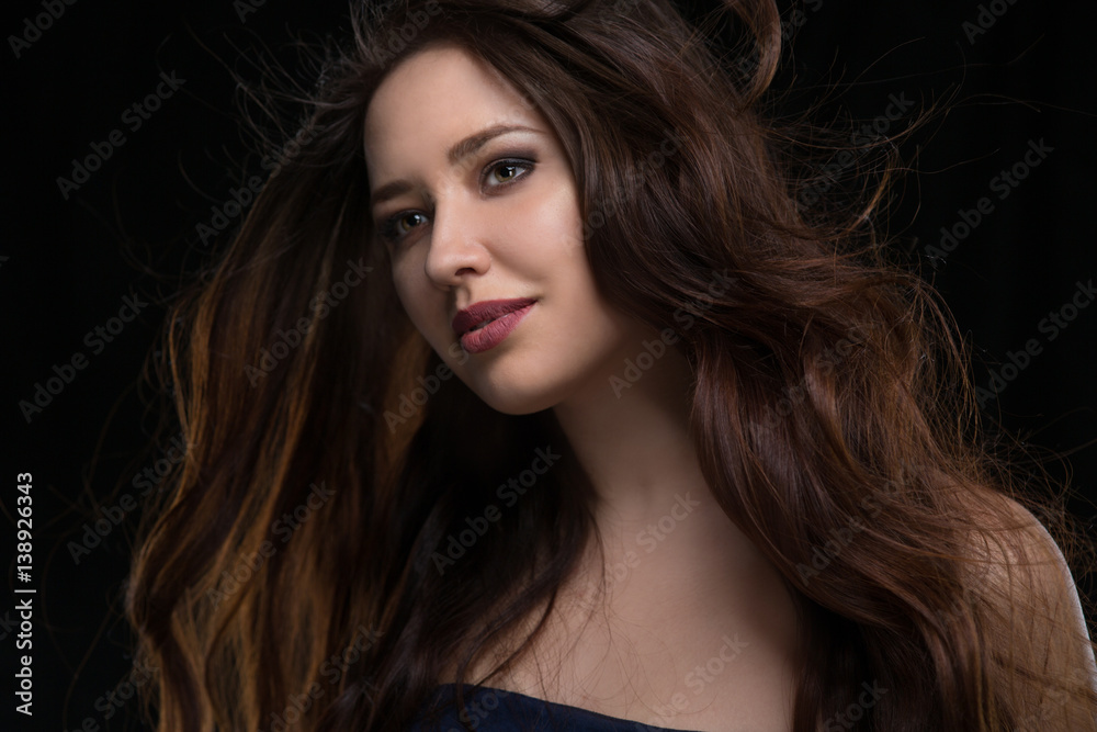 young woman with longl hair