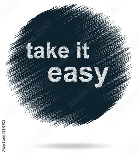 Take it easy writing on hatched circle shape