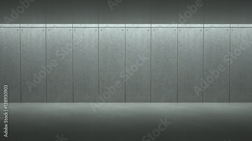 Empty concrete room, 3 d render