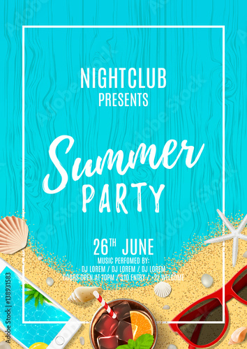 Beautiful poster for summer party